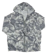 Sivá army prepínaci mikina s kapucňou Shein