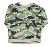 Smotanová mikina s dinosaurami M&S