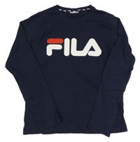 Tmavomodré triko s logem FILA
