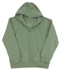 Khaki propínací mikina s kapucí PRIMARK