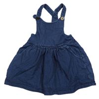 Tmavomodré teplákové riflové šaty Next