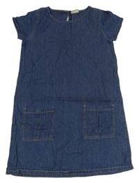 Tmavomodré riflové šaty Next