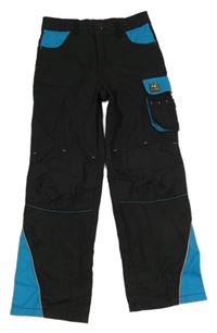 Černo-modré outdoorové kalhoty s kapsou KING CRAFT