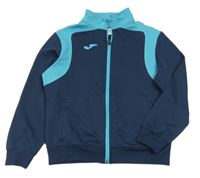 Tmavomodro-modrá prepínaci športová mikina s logom JOMA