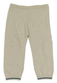 Svetlobéžové melírované pletené tepláky Nutmeg