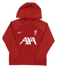 Červená sportovní fotbalová mikina L.F.C. a kapucí Nike