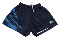 Tmavomodro-modré športové kraťasy