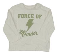 Bílé triko s bleskem a nápisy TEX