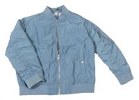 Modrošedý šusťákový zateplený bomber H&M