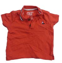 Červené polo tričko s výšivkou F&F
