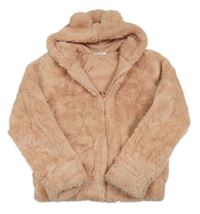 Starorůžová kožešinová podšitá bunda s kapucí H&M