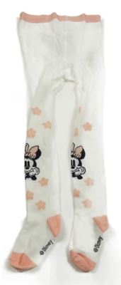 Bílé punčocháče s Minnie Disney