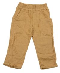 Hnedé mušelínové nohavice s vreckami George