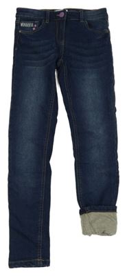 Tmavomodré podšité skinny rifle Pocopiano