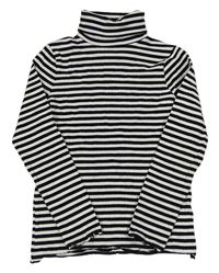 Černo-bílý pruhovaný žebrovaný rolák M&S