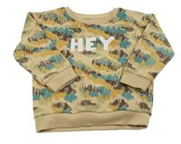 Pískovo-farebná vzorovaná mikina s nápisom Primark