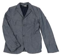 Tmavomodré melírované slávnostné sako H&M