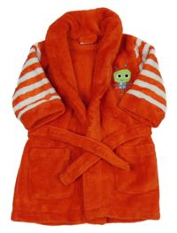Červeno-pruhovaný chlupatý župan s ufounem Miniclub