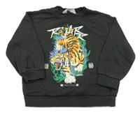 Antracitová mikina s tigrom H&M