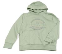 Svetlozelená mikina s koněm a kapucňou Yigga