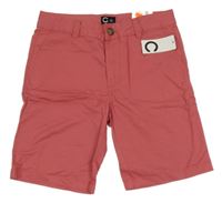 Nové - Malinové plátěné chino kraťasy Cubus