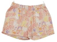 Ružové vzorované bavlnené kraťasy C&A