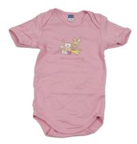 Růžové body s medvědem a králíkem Topolino