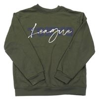 Khaki mikina s nápisom Primark
