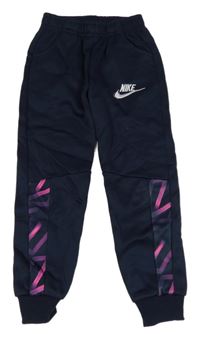 Tmavomodré sportovní tepláky Nike