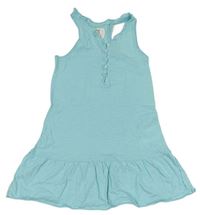 Svetlomodré bavlnené šaty s gombíky H&M