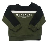 Černo-khaki mikina s logom McKenzie