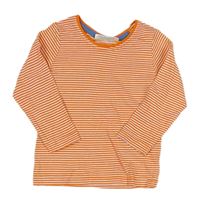Oranžovo-bílé pruhované triko Ergee