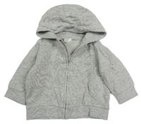 Sivá melírovaná prepínaci mikina s kapucňou H&M