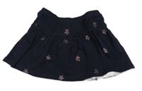 Tmavomodrá sukňa s hviezdami H&M