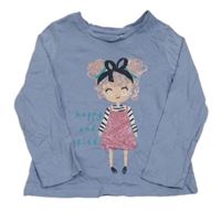 Modré triko s dívkou George