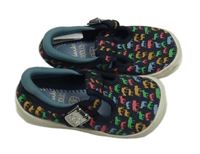 Tmavomodré plátenné papučky s farebnými zvieratkami Clarks vel. 22