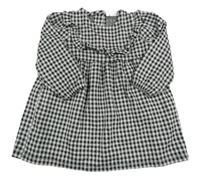 Černo-bílé kostičkované šaty s volánkem F&F