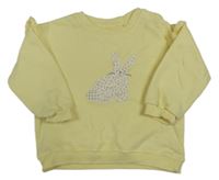 Žltá mikina s králikom a volánikmi F&F