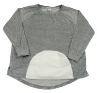 Sivá zamatová mikina Yigga