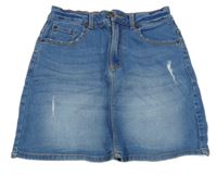 Modrá rifľová sukňa kiabi