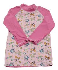 Růžové UV triko s Tlapkovou patrolou Nickelodeon