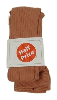 Nové - starorůžové žebrované punčocháče Tu