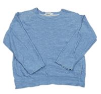 Modrá melírovaná ľahká úpletová mikina H&M