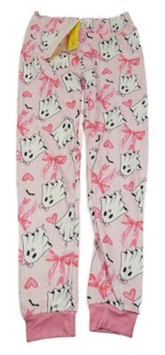 Nové - růžové pyžamové kalhoty s duchy shein