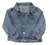 Modrá rifľová bunda s vreckami Primark