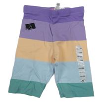 Nové - barevné pruhované elastické kraťasy dunnes 