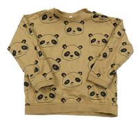 Hnedá mikina s medveďmi H&M