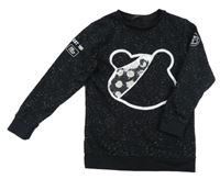 Čierna vzorovaná mikina s Pudsey z flitrů George
