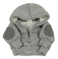Sivá melírovaná prepínaci mikina s kapucňou H&M