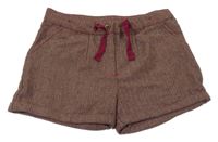 Béžovo-růžové vzorované vlněné kraťasy Matalan